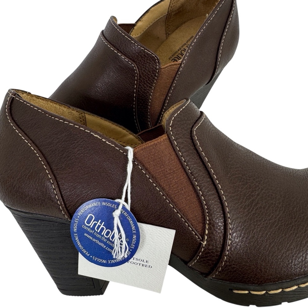 Croft & Barrow Ortholite Heeled Mules Brown Size 8-1/2